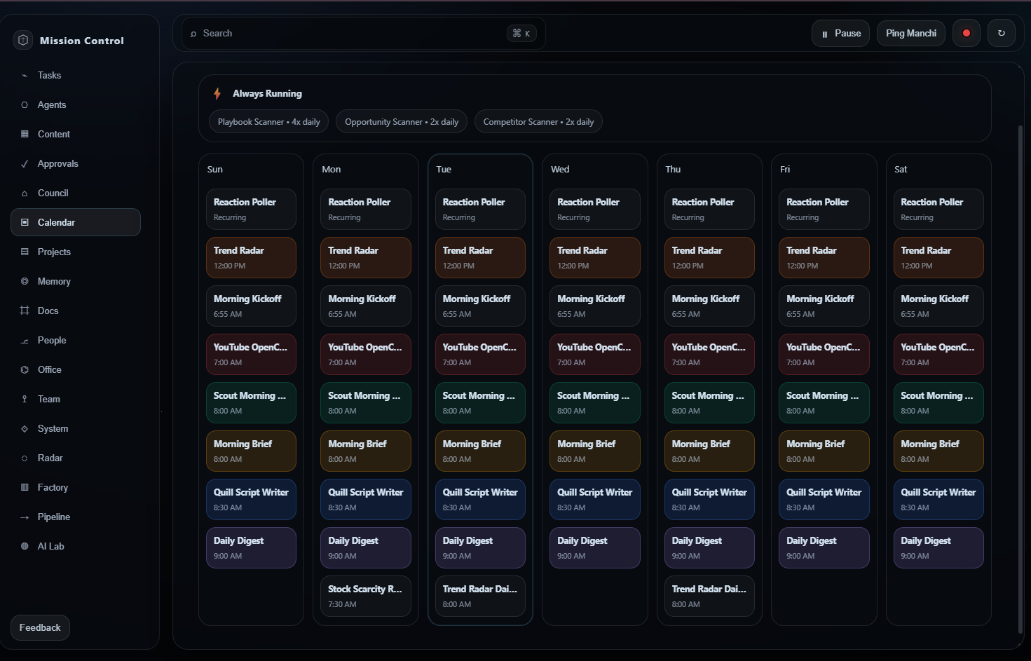 ATEAM Mission Control preview